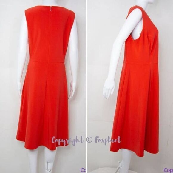 Lauren‎ Ralph Lauren Poppy Fit And Flare Dres sleeveless , 16W - Picture 3 of 16